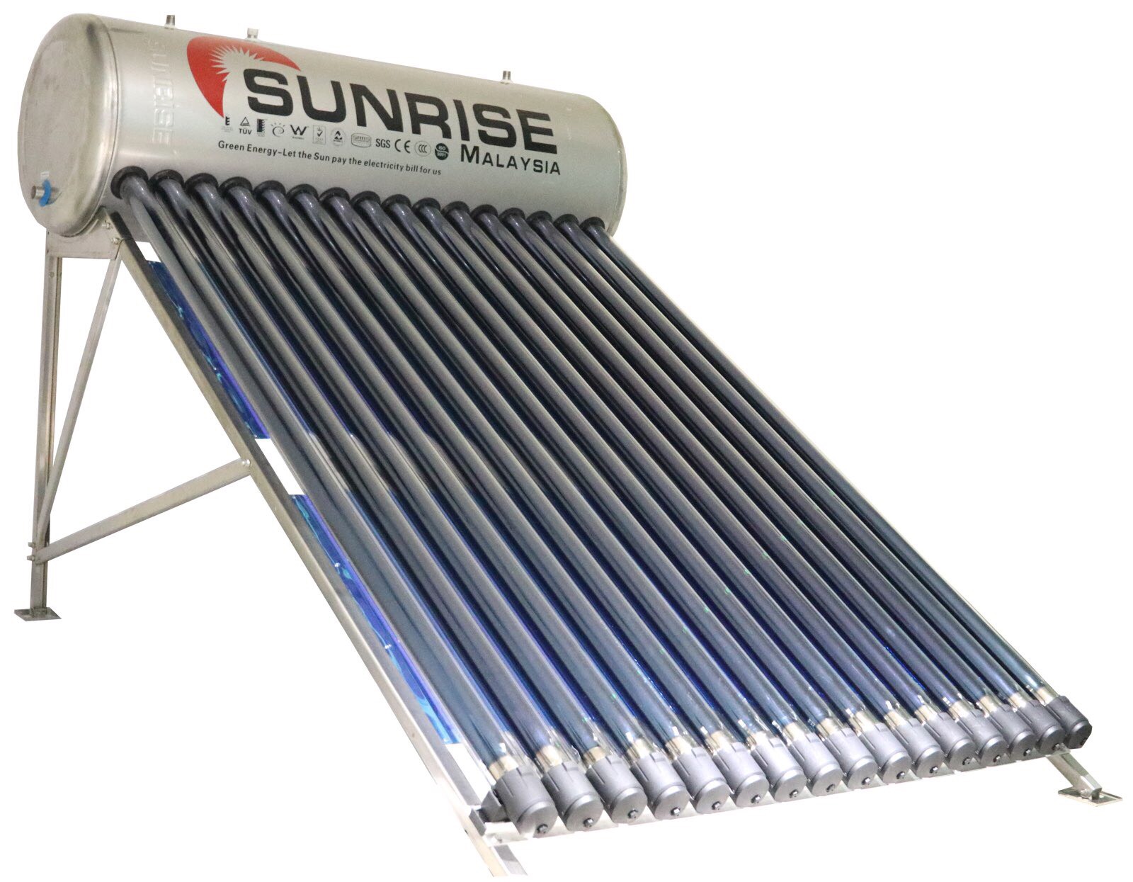Sunrise Solar Water Heater 16tube, SUS 304 Stainless Steel   -Trade Nepal