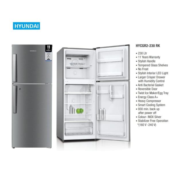Hyundai Double Door Refrigerator -HYCGR2-370 RK-Trade Nepal