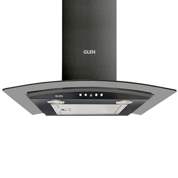 Glen Chimney CH 6071 PB SS/BLK 70cm-Baffle Filters 1000m3/hr, Push Button -Trade Nepal