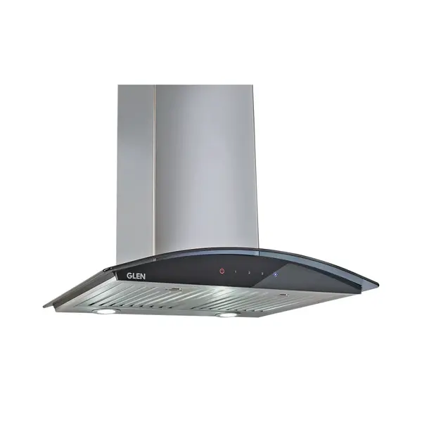 Glen Kitchen Chimney CH 6071 TS SS/BLK- 60cm, Baffle Filters Touch Sensor 1250 m3/h