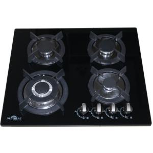 Sunrise hob DBS302-4 Burner Built in Glass Hob with European Sealed Burners, Auto Ignition