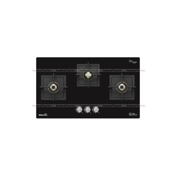 Martin Hob 3 Burner with Double Ring Forged Brass Burner Auto Ignition (DBS 303)-Trade Nepal