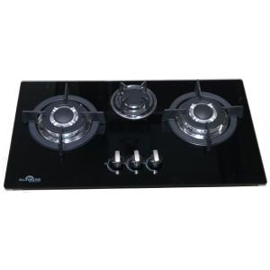 Sunrise Hob DBS300-3 Burner Built in Glass Hob with European Sealed Burners, Auto Ignition