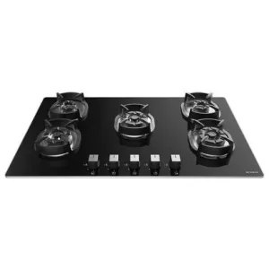 Faber HOB NEXUS IND HT905 CRS BR CI A 5 Burner Auto Ignition Glass Top -Black
