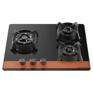 Faber Hobtop Utopia Pro HT 603 BR CI 3 Burner Auto Ignition Glass Top -Black-Trade Nepal