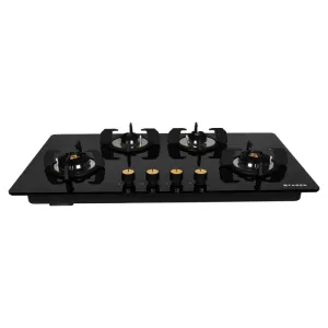 Faber HOB MAXUS HT904 CRS BR CI AI 4 Burner Auto Ignition Glass Top -Black