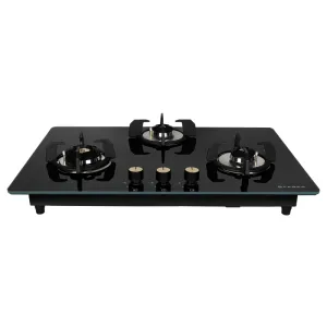 Faber HOB MAXUS HT783 CRS BR CI AI 3 Burner Auto Ignition Glass Top -Black