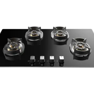 Faber HOB NEXUS IND HT904 CRS BR CI AI 4 Burner Auto Ignition Glass Top -Black