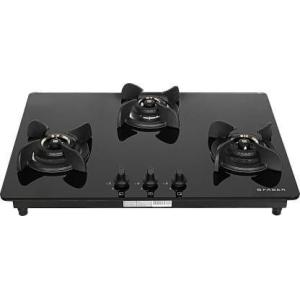 Faber HOB ULTIMA HT723 CRS BR CI AI 3 Burner Auto Ignition Glass Top -Black