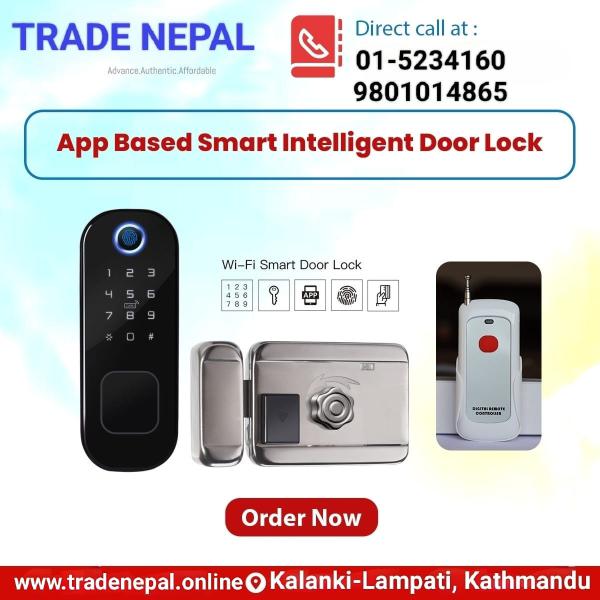 App base Smart Intelligent Door Lock with remote -Trade Nepal
