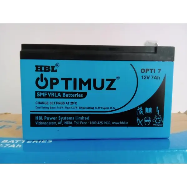 HBL 7Ah/12V VRLA Battery Maintenance Free (SMF) Maintenance Free (SMF)