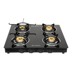 Faber Cooktop Power 4BB BK AI 4 Brass Burner auto ignition-Trade Nepal