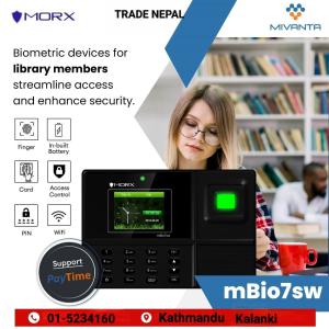 Morx mBio-7sw Biometric devices for library and Gym Member streamline access and enhance security -Trade Nepal