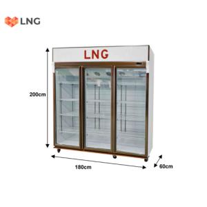 LNG 1350 Liter Triple Door Anti Fog Alloy Door Visi Cooler – LNGSC135T