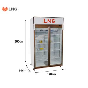LNG 1000 Liter Double Door Anti Fog Alloy Door Visi Cooler – LNGSC100D