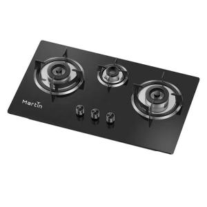 Martin Hob 306 -3 Burner Gas Stove | Forged Brass Burner | Auto Ignition with Flame Failure Device