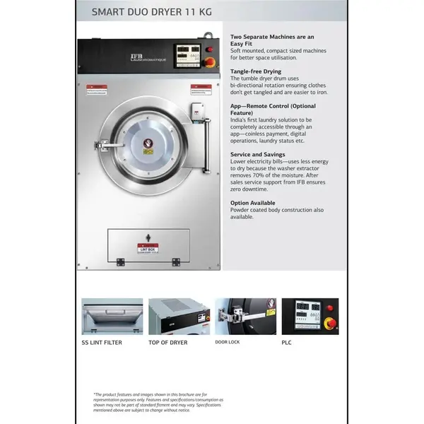 IFB Commercial Laundry Dryer 11Kg Laundromatique Tumble Dryer-Trade Nepal