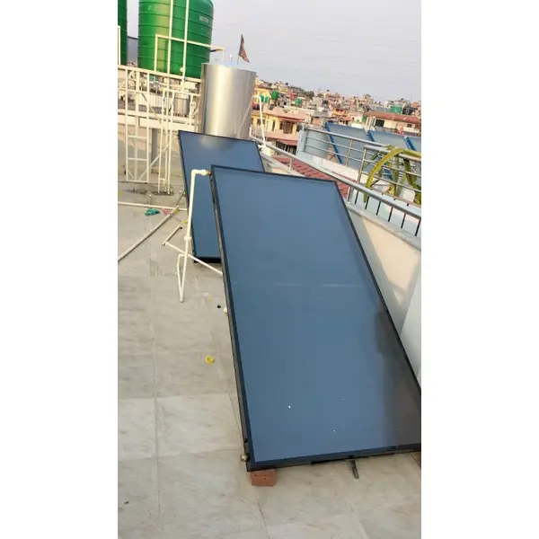 Flat plate copper panel solar water heater 300ltr. Pressurized Tank