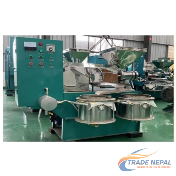 Advanced 6YL-100 Green Model Oil Press Machine with Heater & Filter – Industrial Oil Press Machine Nepal