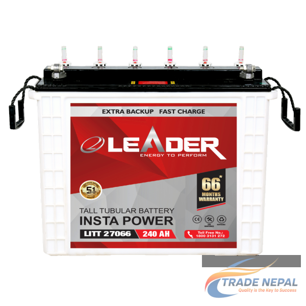 LEADER Tall Tubular Battery 240Ah/12V 