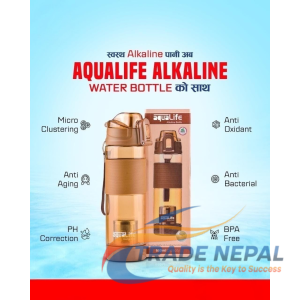AquaLife Alkaline Bottle 650ml | BPA Free Water Bottle Nepal
